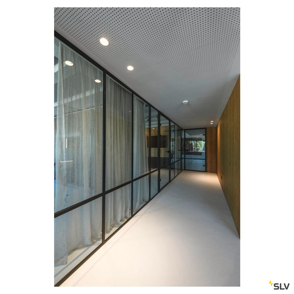 SLV NEW TRIA® 95, ceiling installation ring, recessed, D: 10.3 H: 5.5 cm, IP 20, white 1007454