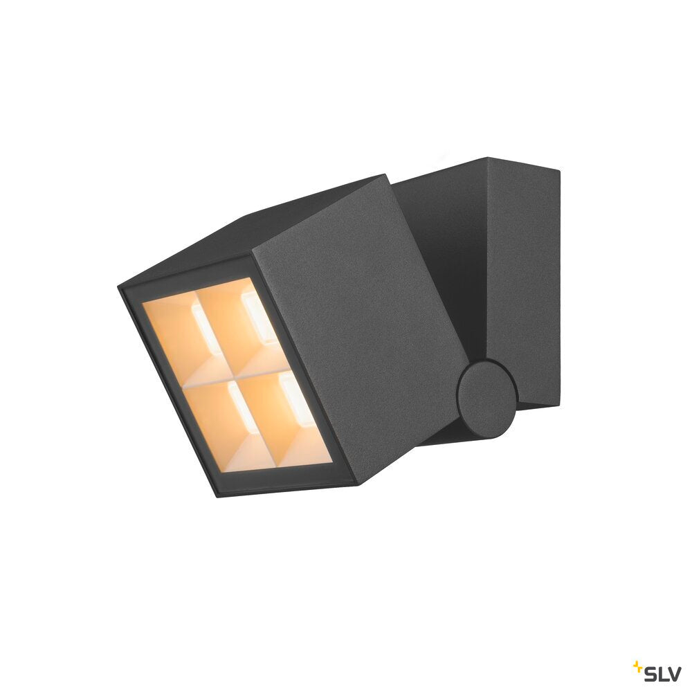 SLV S-CUBE, wall and ceiling-mounted light, 2700/3000K, 15W, PHASE, 80°, anthracite 1007458