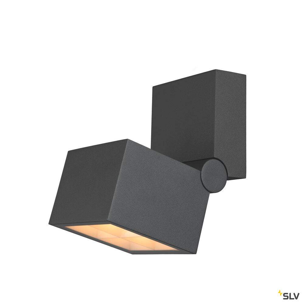SLV S-CUBE, wall and ceiling-mounted light, 2700/3000K, 15W, PHASE, 80°, anthracite 1007458