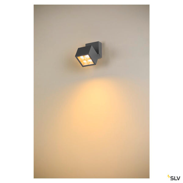SLV S-CUBE, wall and ceiling-mounted light, 2700/3000K, 15W, PHASE, 80°, anthracite 1007458