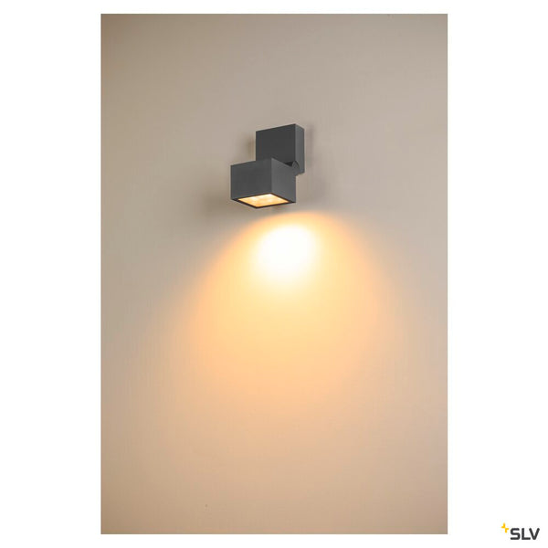 SLV S-CUBE, wall and ceiling-mounted light, 2700/3000K, 15W, PHASE, 80°, anthracite 1007458