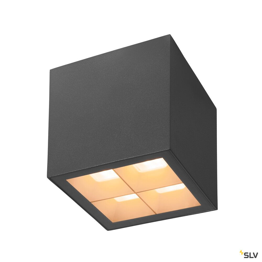 SLV S-CUBE, ceiling-mounted light, 2700/3000K, 15W, PHASE, 80°, anthracite 1007461