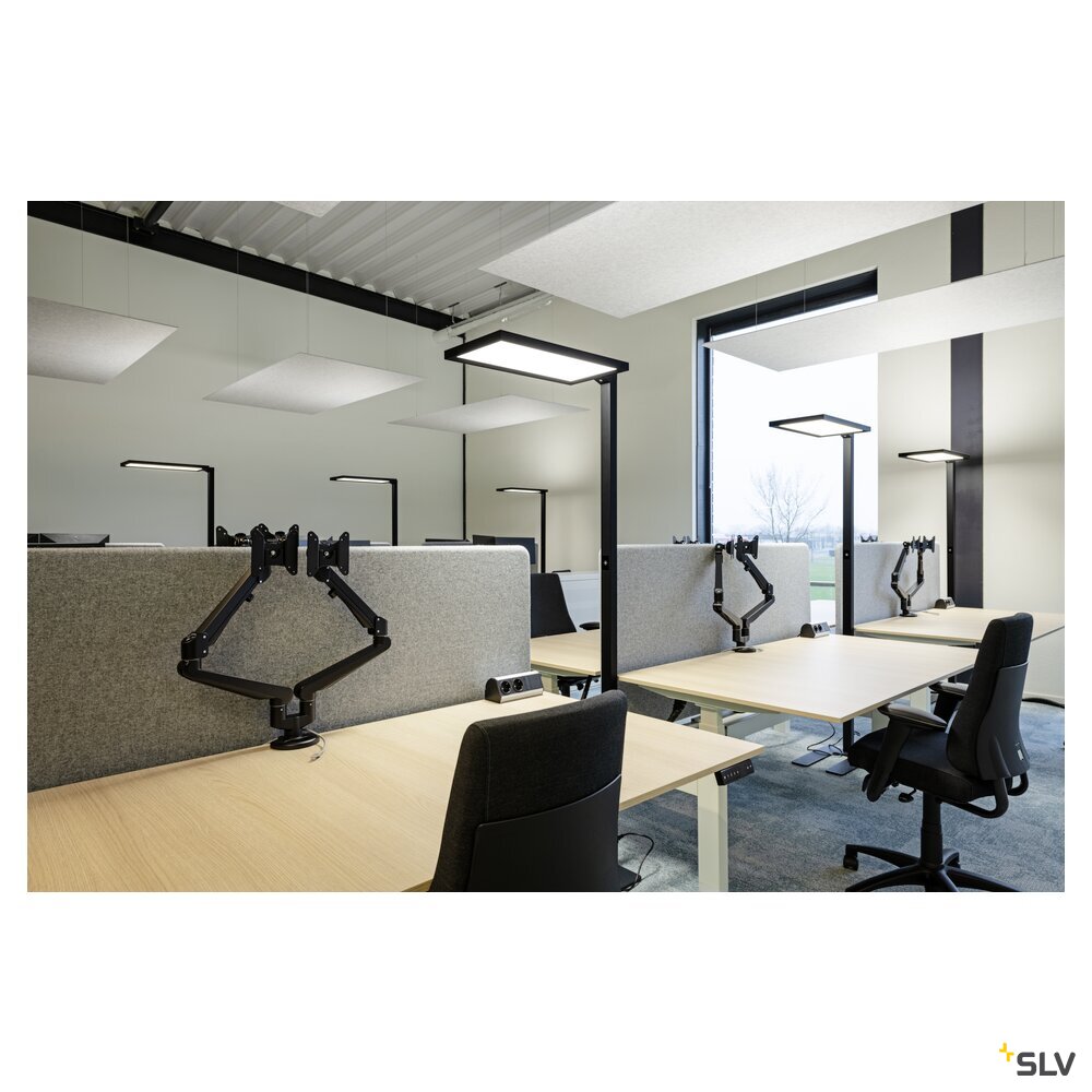SLV WORKLIGHT PRO, free-standing lamp, 100 W, 4000 K, Touch, black 1007462