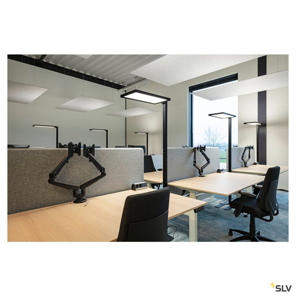 SLV WORKLIGHT PRO, free-standing lamp, 100 W, 4000 K, Touch, black 1007462