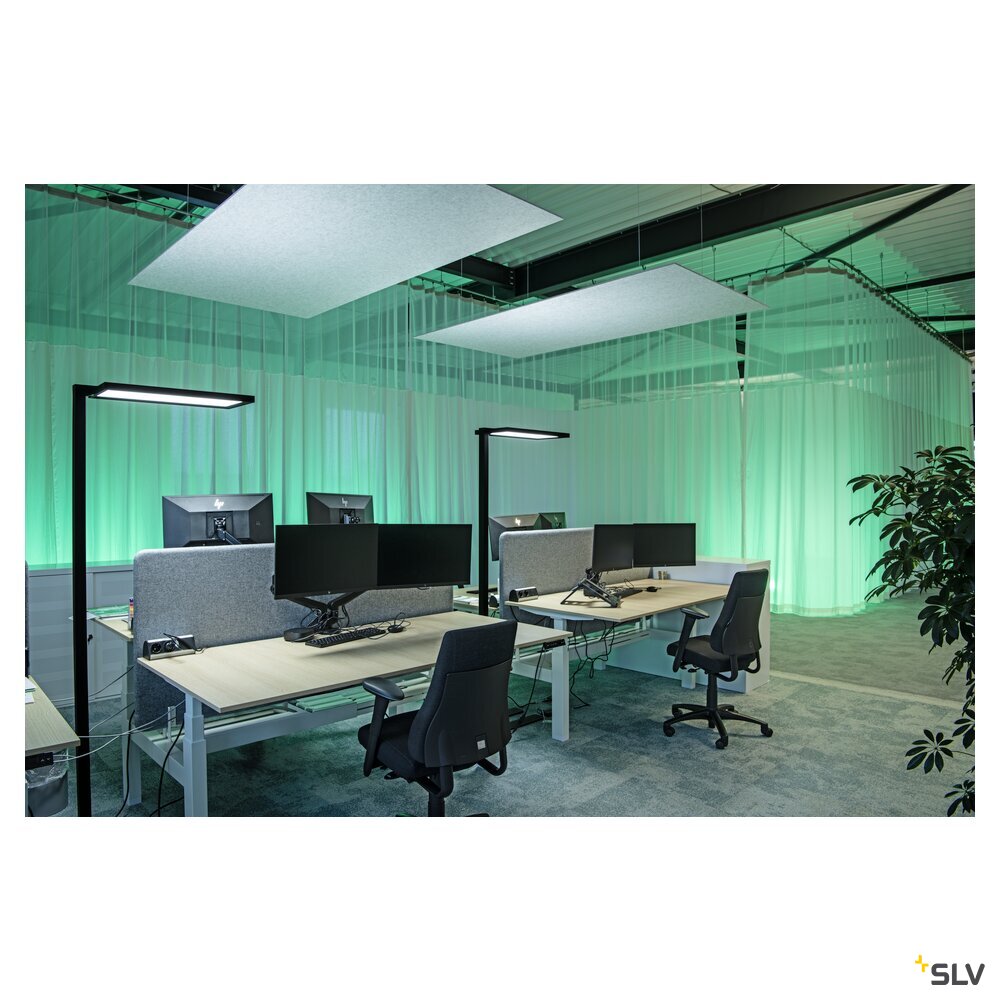 SLV WORKLIGHT PRO, free-standing lamp, 100 W, 4000 K, Touch, black 1007462