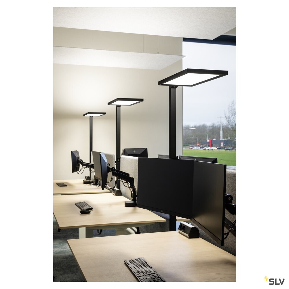 SLV WORKLIGHT PRO, free-standing lamp, 100 W, 4000 K, Touch, black 1007462