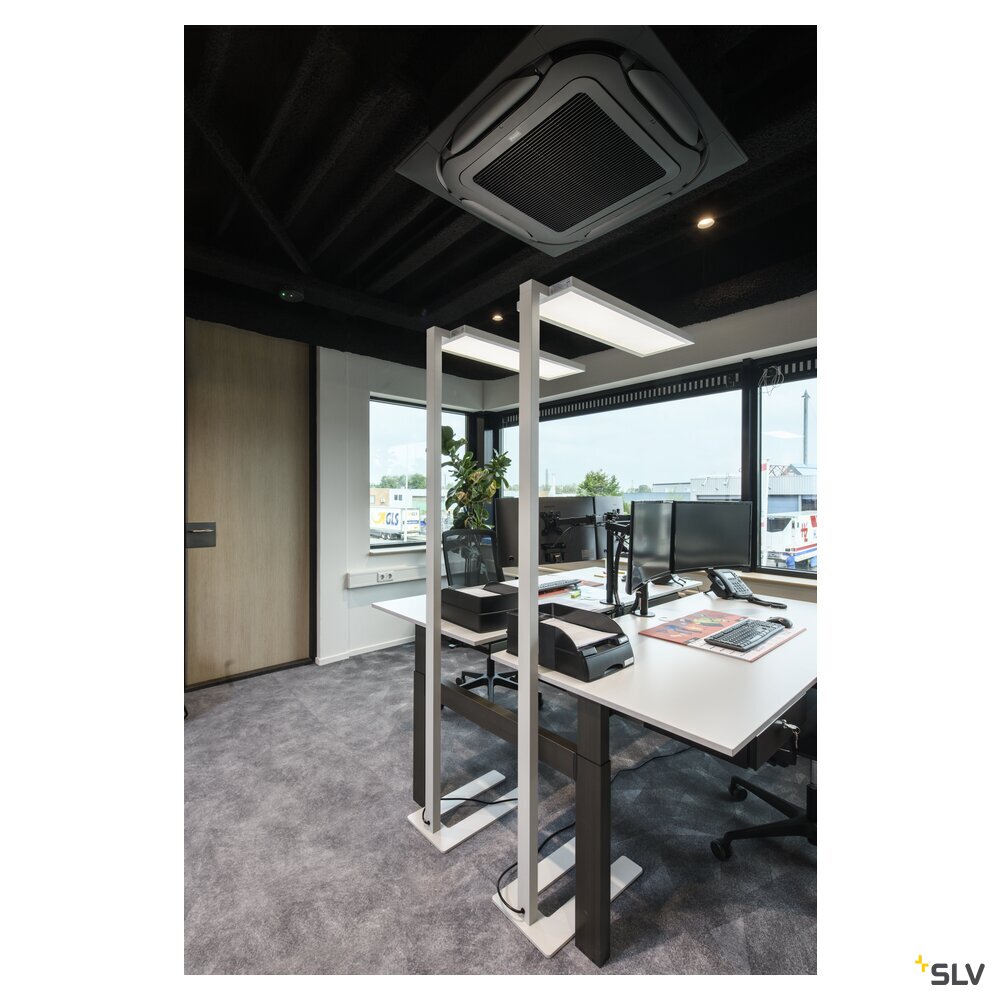SLV WORKLIGHT PRO, free-standing lamp, 100 W, 4000 K, Touch, white 1007463