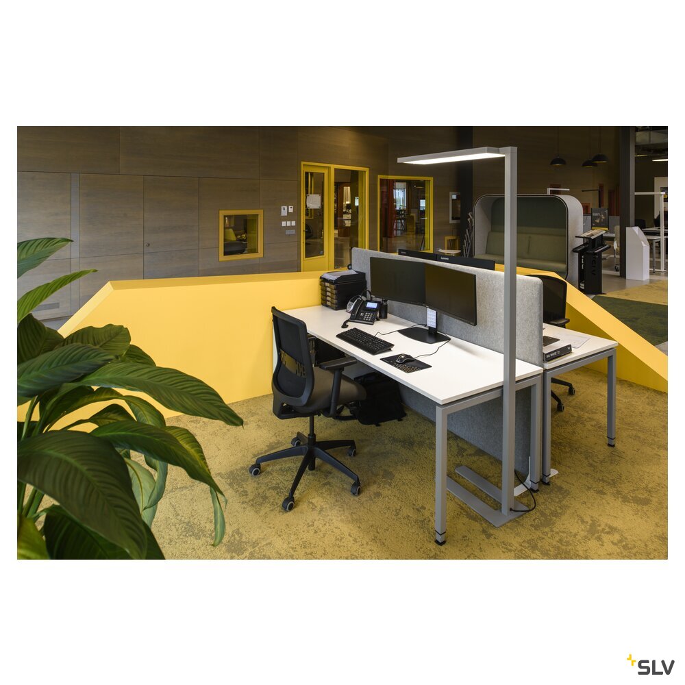 SLV WORKLIGHT PRO, free-standing lamp, 100 W, 4000 K, Touch, grey 1007464