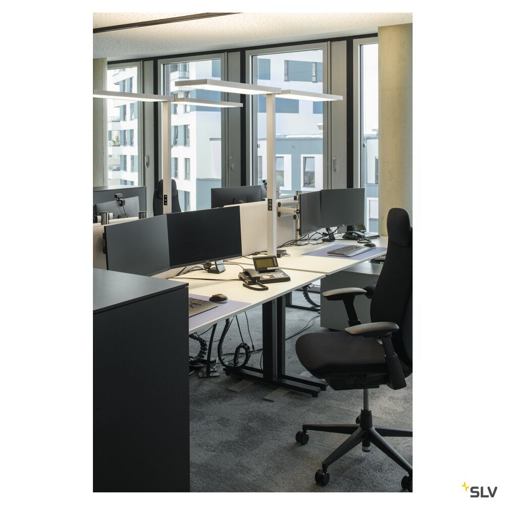 SLV WORKLIGHT PRO, free-standing lamp, 150 W, 4000 K, Touch, white 1007466