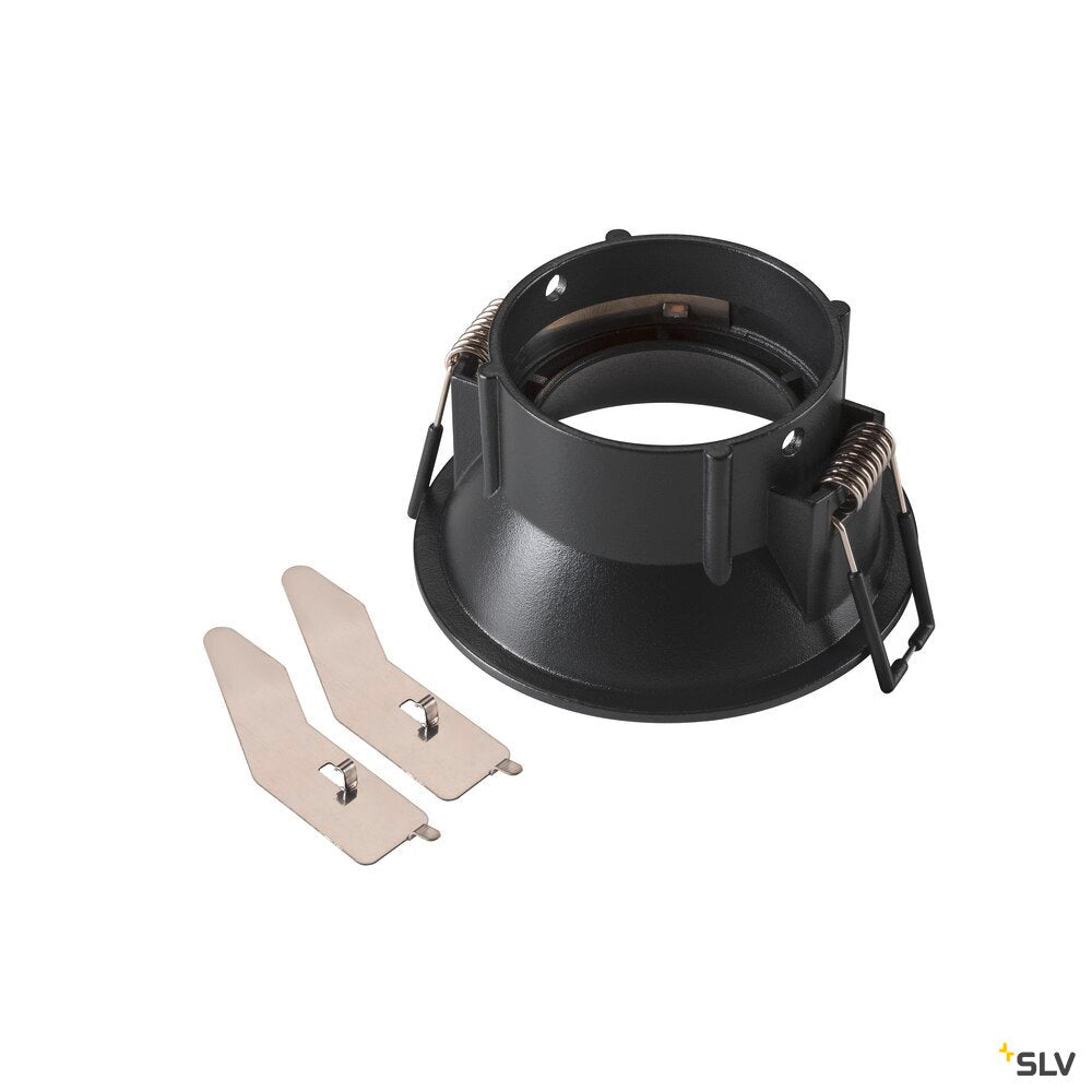 SLV NEW TRIA® 75, ceiling installation ring, recessed, D: 8.2 H: 4.3 cm, IP 20, black 1007488