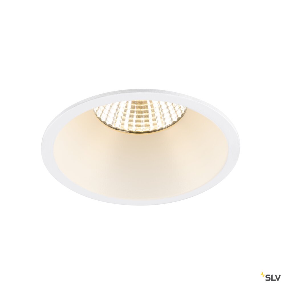SLV NEW TRIA® 75, ceiling installation ring, recessed, D: 8.2 H: 4.3 cm, IP 20, white 1007489