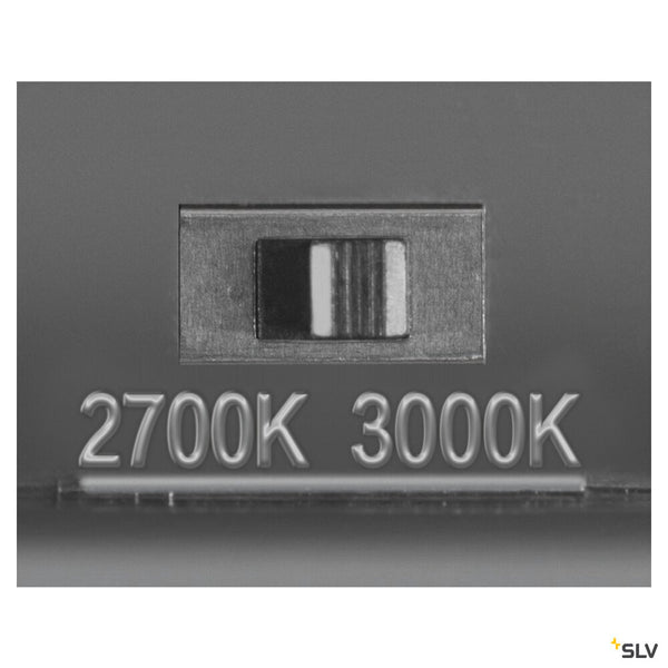 SLV R-CUBE, wall and ceiling-mounted light, 2700/3000K, 15W, PHASE, 70°, anthracite 1007511