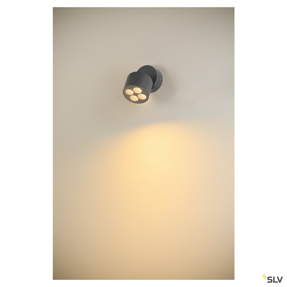 SLV R-CUBE, wall and ceiling-mounted light, 2700/3000K, 15W, PHASE, 70°, anthracite 1007511