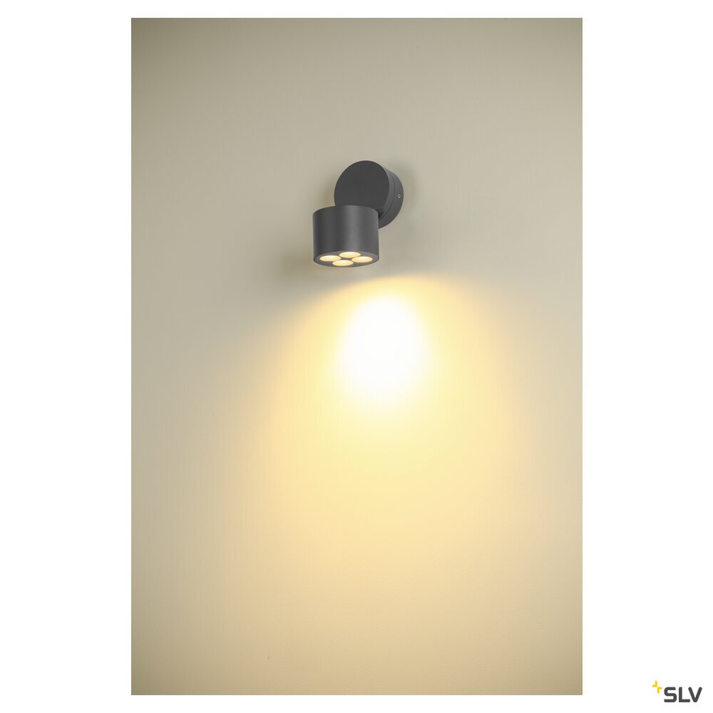 SLV R-CUBE, wall and ceiling-mounted light, 2700/3000K, 15W, PHASE, 70°, anthracite 1007511