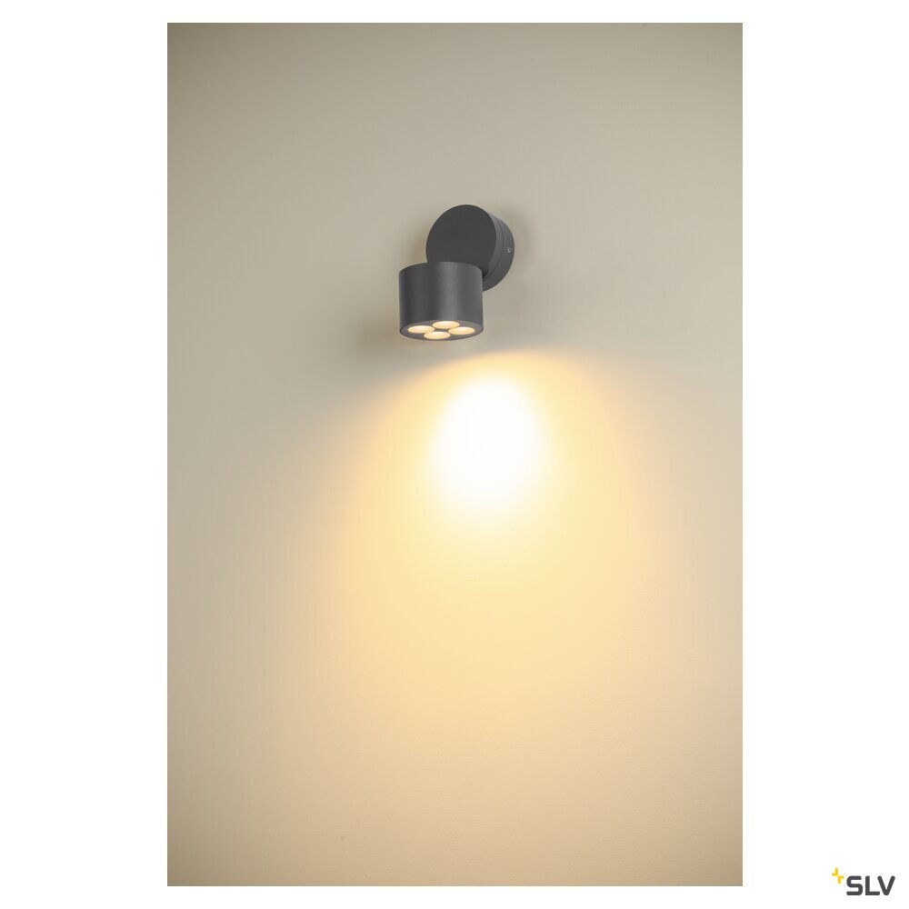 SLV R-CUBE, wall and ceiling-mounted light, 2700/3000K, 15W, PHASE, 70°, anthracite 1007511