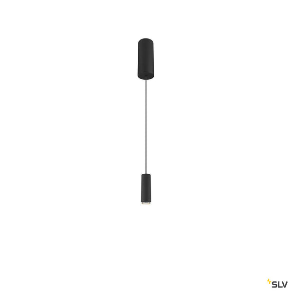 SLV LALU®, pendant light, Led Base, Mix&Match, 150cm, 9.5W, 3000K, PHASE, black 1007518