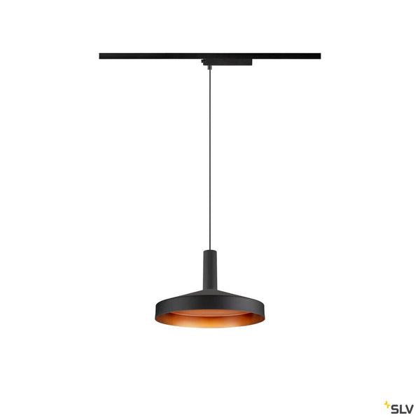 SLV LALU®, 1~pendant light, LPHASE, ED base, Mix&Match, pendant length 200 cm, 2700/3000K, 40°, black 1010288