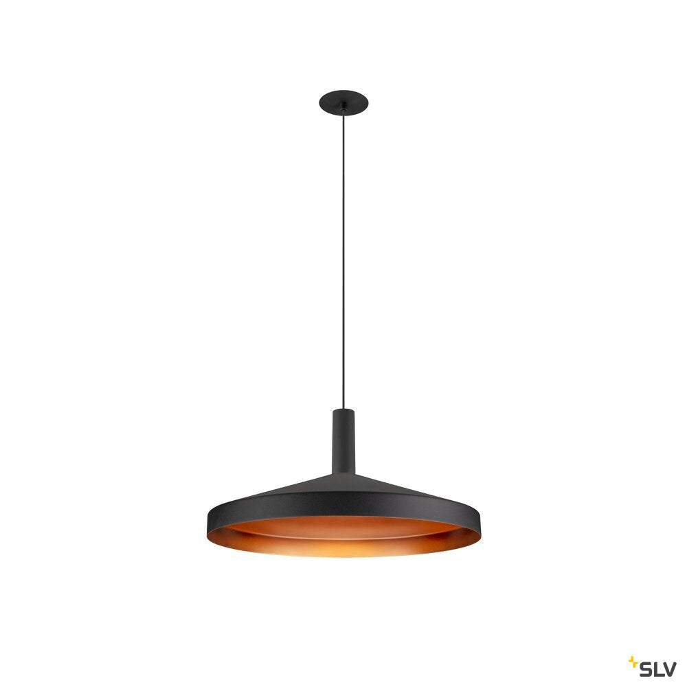 SLV LALU®, pendant light, LED base, Mix&Match, recessed canopy, pendant length 200 cm, 2700/3000K, 40°, PHASE, black 1010286