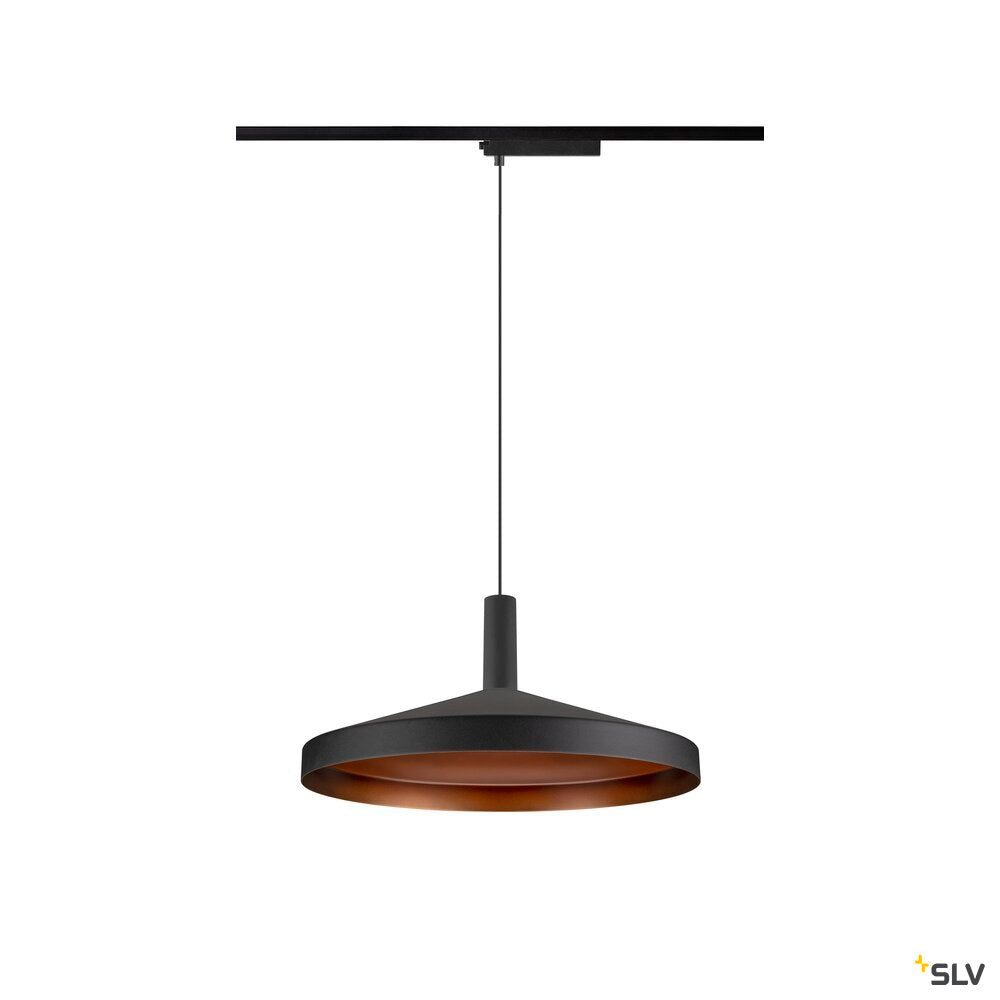 SLV LALU®, 1~pendant light, LPHASE, ED base, Mix&Match, pendant length 200 cm, 2700/3000K, 40°, black 1010288