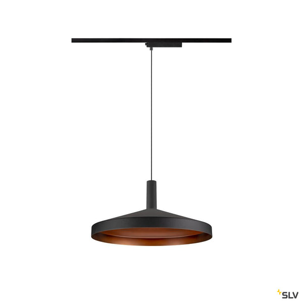 SLV LALU®, 1~pendant light, LPHASE, ED base, Mix&Match, pendant length 200 cm, 2700/3000K, 40°, black 1010288