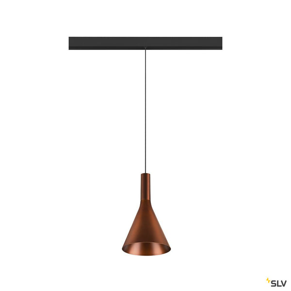 SLV LALU®, pendant light, 48V, Led Base, Mix&Match, 150cm, 8W, 3000K, DALI, bronze 1007747