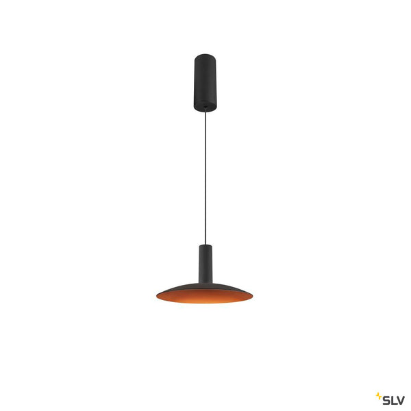 SLV LALU®, pendant light, LED base, Mix&Match, surface mounted canopy, pendant length 200 cm, 2700/3000K, 40°, PHASE, black 1010287