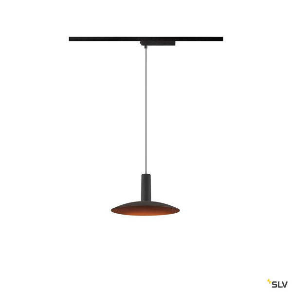 SLV LALU®, 1~pendant light, LPHASE, ED base, Mix&Match, pendant length 200 cm, 2700/3000K, 40°, black 1010288