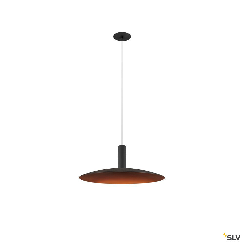SLV LALU®, pendant light, LED base, Mix&Match, recessed canopy, pendant length 200 cm, 2700/3000K, 40°, PHASE, black 1010286