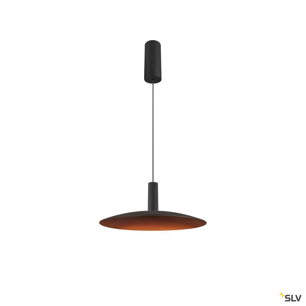 SLV LALU®, pendant light, LED base, Mix&Match, surface mounted canopy, pendant length 200 cm, 2700/3000K, 40°, PHASE, black 1010287