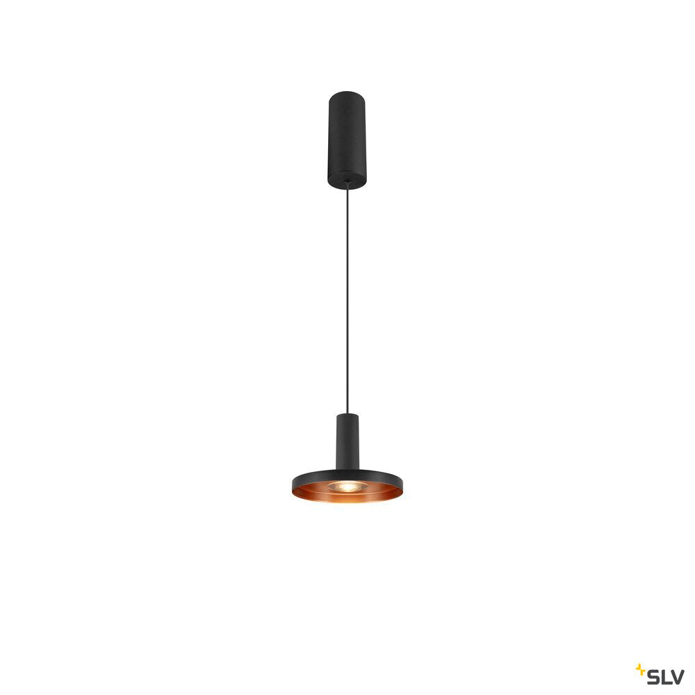 SLV LALU®, pendant light, LED base, Mix&Match, surface mounted canopy, pendant length 200 cm, 2700/3000K, 40°, PHASE, black 1010287