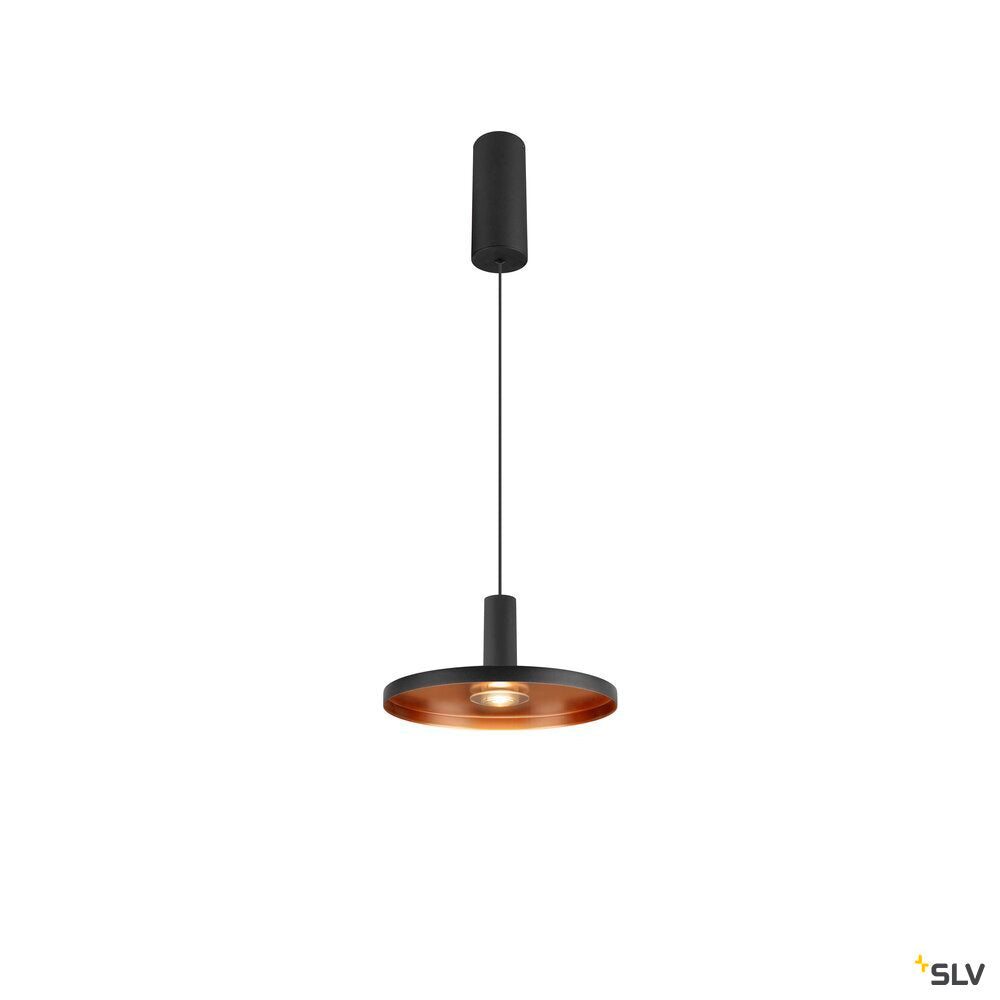 SLV LALU®, pendant light, LED base, Mix&Match, surface mounted canopy, pendant length 200 cm, 2700/3000K, 40°, PHASE, black 1010287
