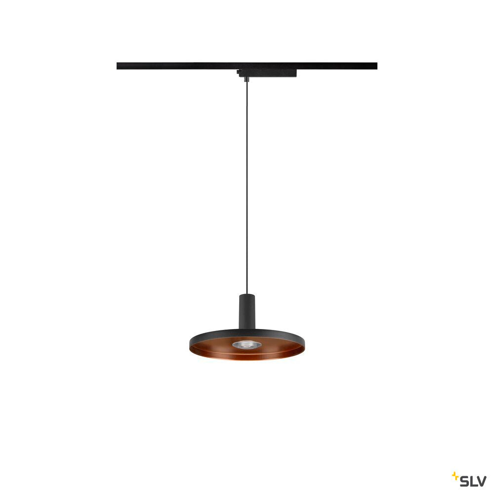 SLV LALU®, 1~pendant light, LPHASE, ED base, Mix&Match, pendant length 200 cm, 2700/3000K, 40°, black 1010288
