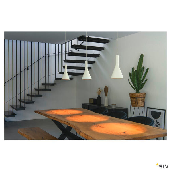 SLV LALU®, pendant light, Led Base, Mix&Match, recessed, 150cm, 9.5W, 3000K, PHASE, white 1007549