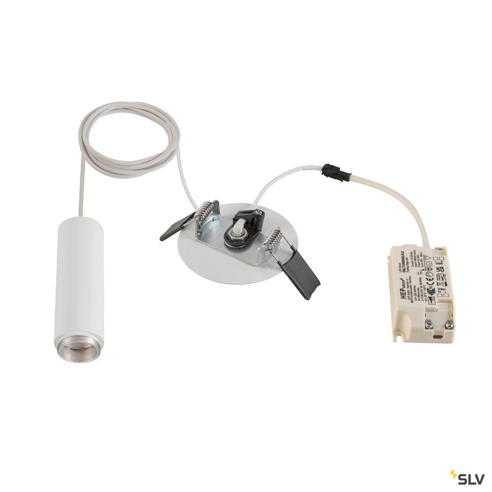 SLV LALU®, pendant light, Led Base, Mix&Match, recessed, 150cm, 9.5W, 3000K, PHASE, white 1007549