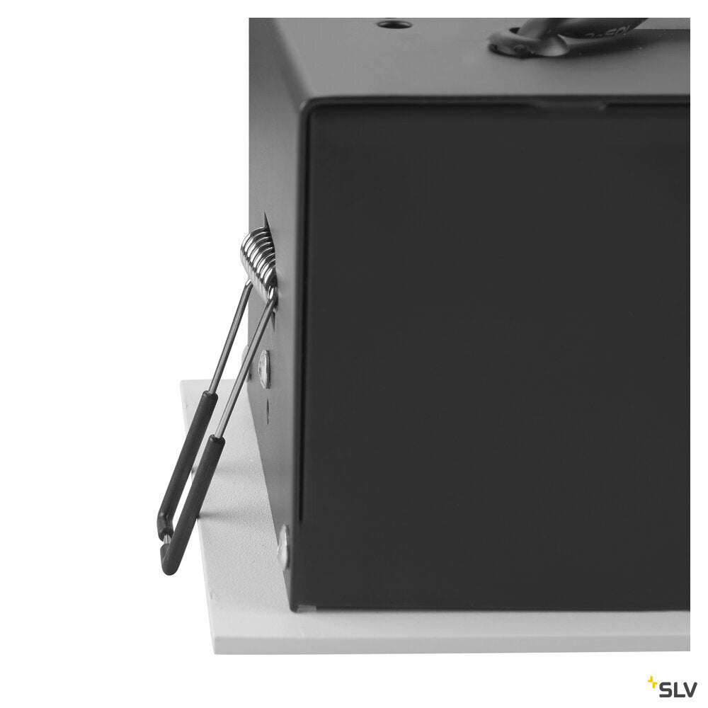 SLV KADUX, recessed ceiling light, single, 3000K, 38°, IP 20, square, white 1007552