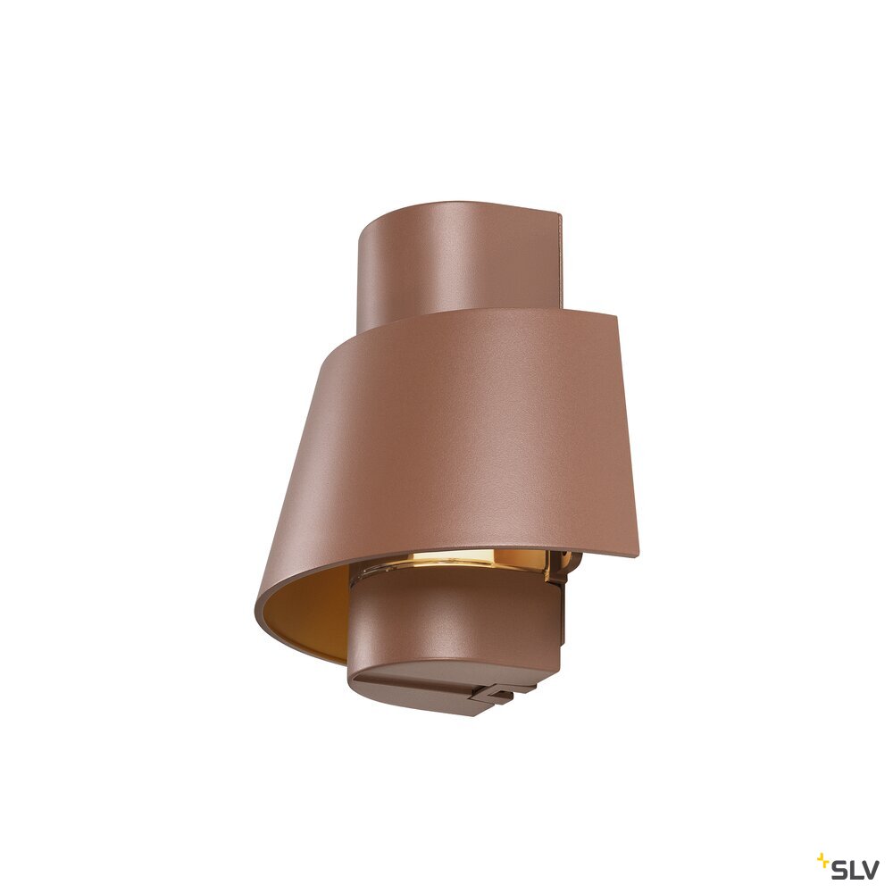 SLV PHOTONI, wall-mounted light, conical, 1x max. 13W, E27, rust 1007581