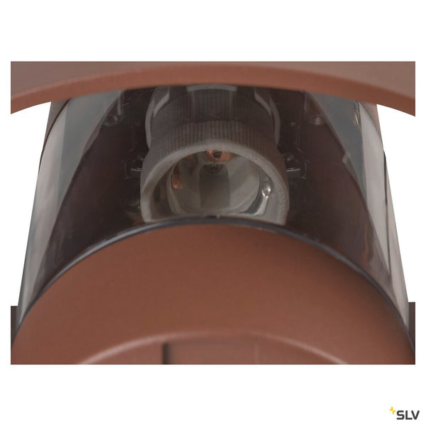 SLV PHOTONI, wall-mounted light, conical, 1x max. 13W, E27, rust 1007581