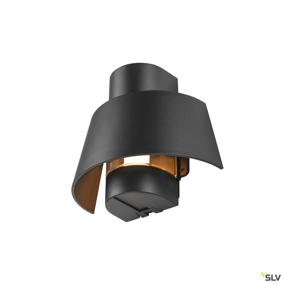 SLV PHOTONI, wall-mounted light, conical, 1x max. 13W, E27, black 1007585