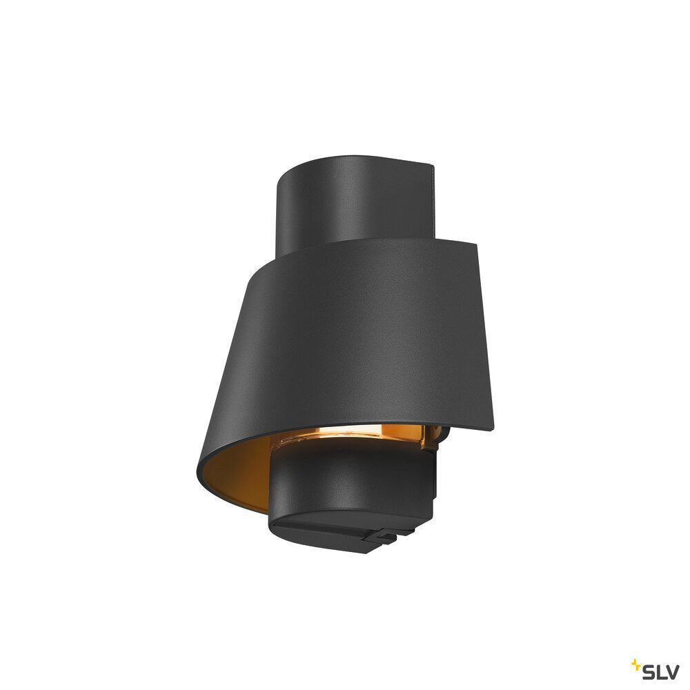 SLV PHOTONI, wall-mounted light, conical, 1x max. 13W, E27, black 1007585