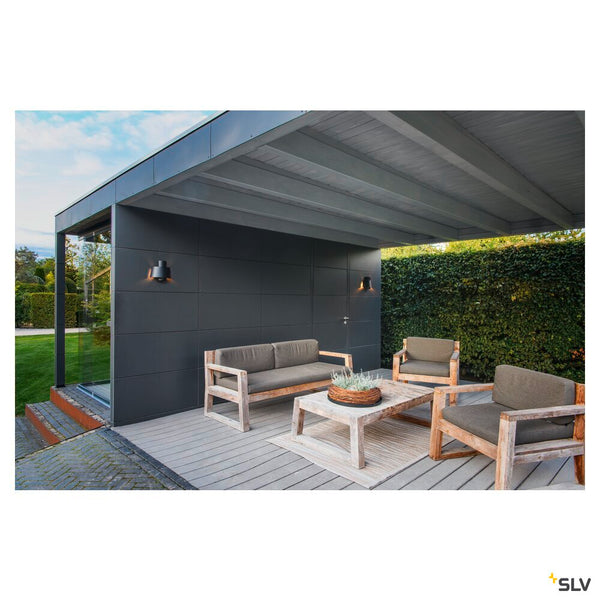 SLV PHOTONI, wall-mounted light, conical, 1x max. 13W, E27, black 1007585