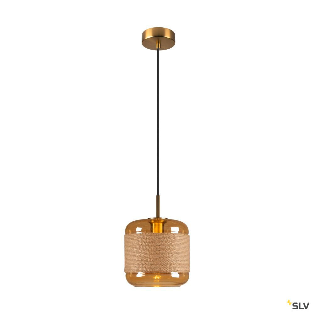 SLV PANTILO ROPE 20, pendant light, 250cm, E27, 15W, gold 1007589