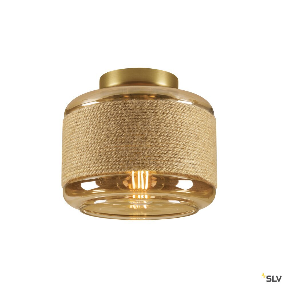 SLV PANTILO ROPE 19, wall and ceiling-mounted light, cylindrical, 1x max. 15W E27, gold 1007592