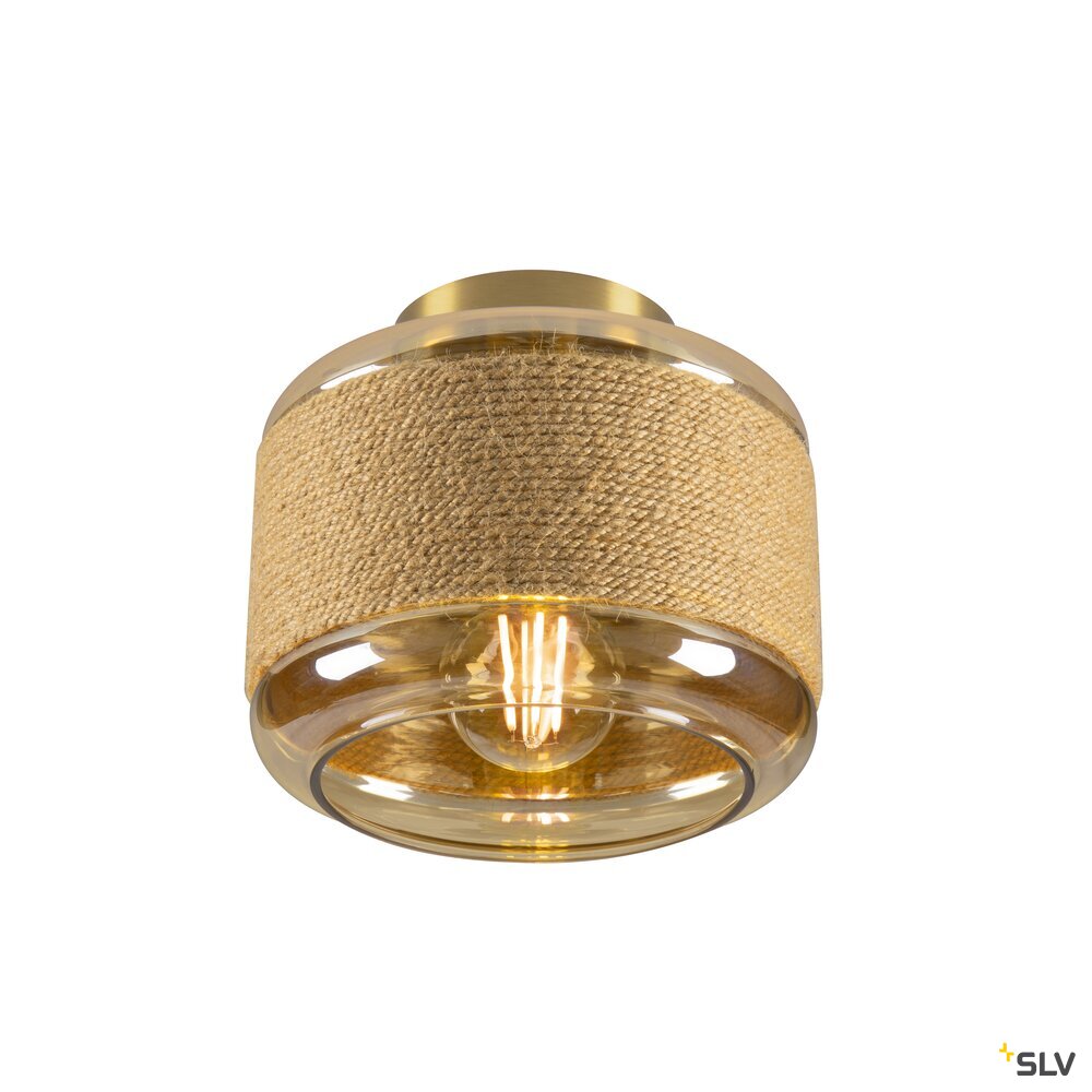 SLV PANTILO ROPE 19, wall and ceiling-mounted light, cylindrical, 1x max. 15W E27, gold 1007592