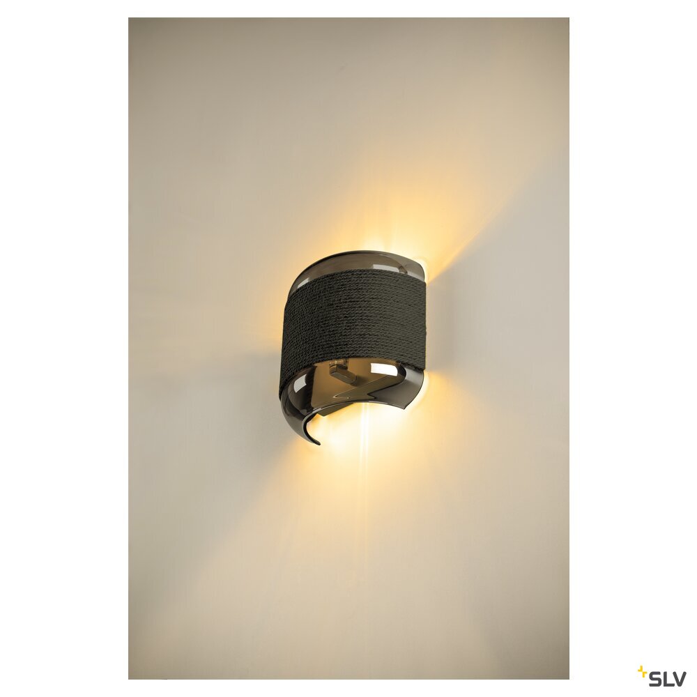 SLV PANTILO ROPE, wall-mounted light, other, 1x max. 15W G9, silver 1007594