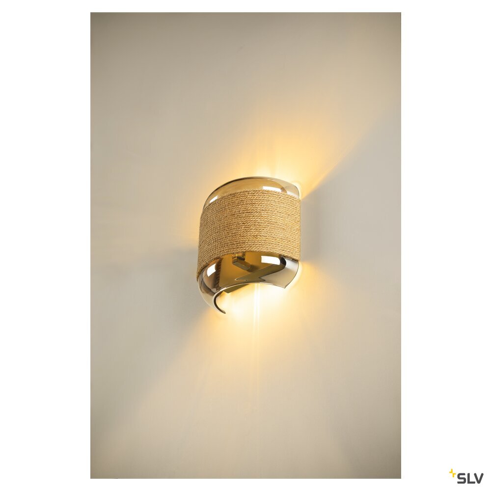 SLV PANTILO ROPE, wall-mounted light, other, 1x max. 15W G9, gold 1007595