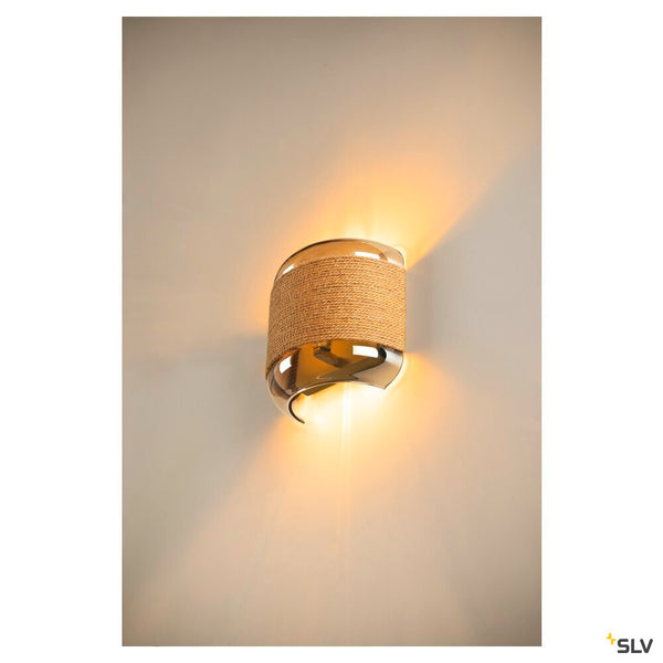 SLV PANTILO ROPE, wall-mounted light, other, 1x max. 15W G9, gold 1007595