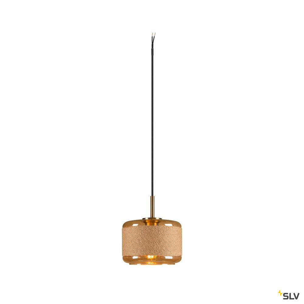SLV PANTILO ROPE 19, pendant light, 250cm, E27, 15W, gold 1007597