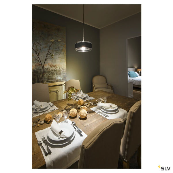 SLV PANTILO ROPE 27, pendant light, 250cm, E27, 15W, silver 1007598