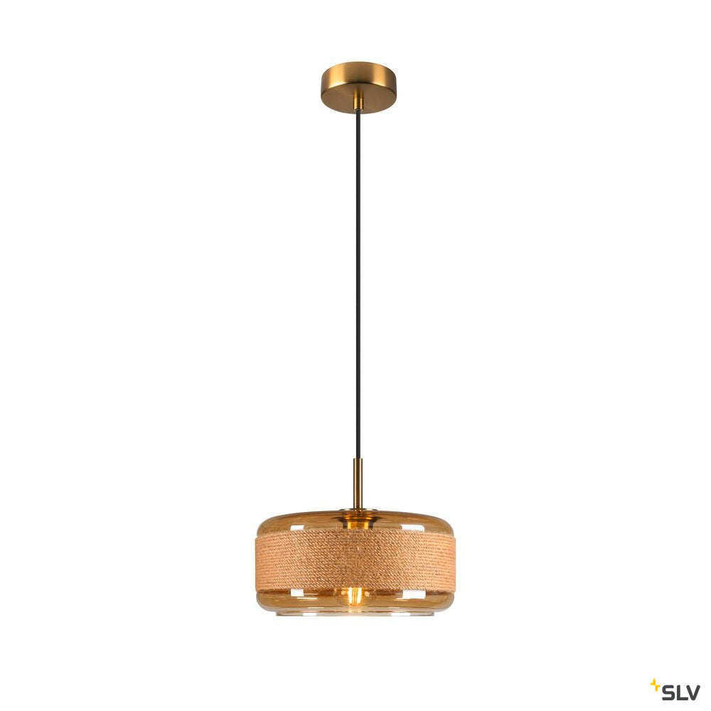 SLV PANTILO ROPE 27, pendant light, 250cm, E27, 15W, gold 1007599