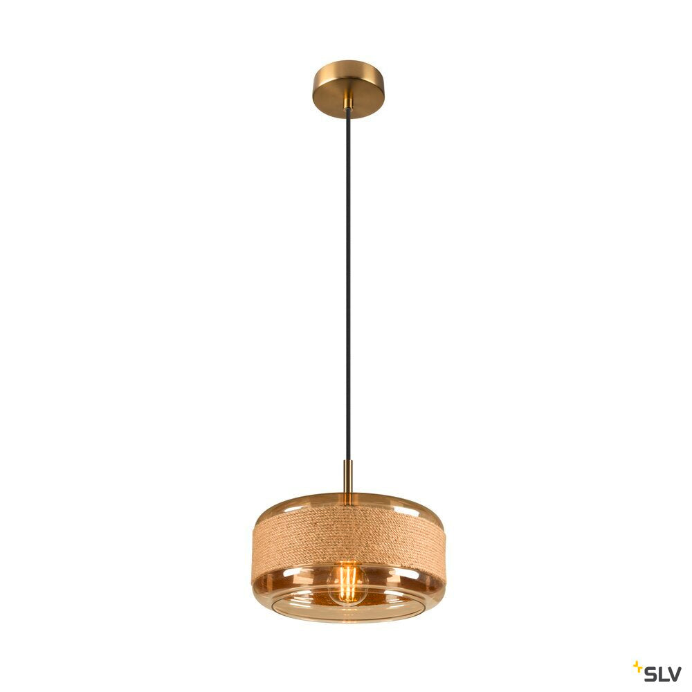 SLV PANTILO ROPE 27, pendant light, 250cm, E27, 15W, gold 1007599